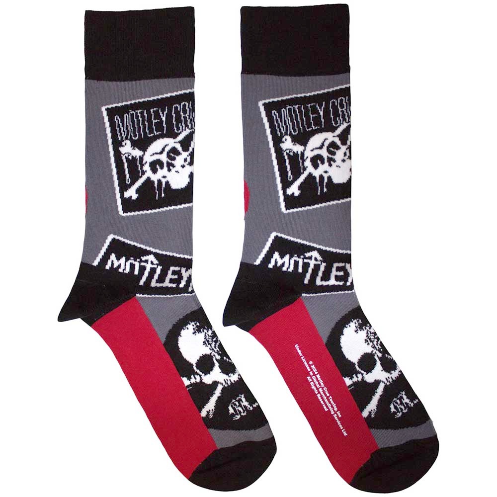 Motley Crue - Logos Sokken - Grijs/Multicolours